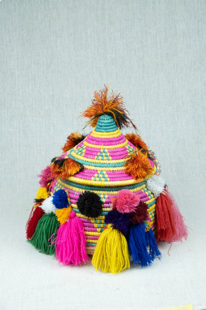 Mankoosha Palm Wicker Bowl L