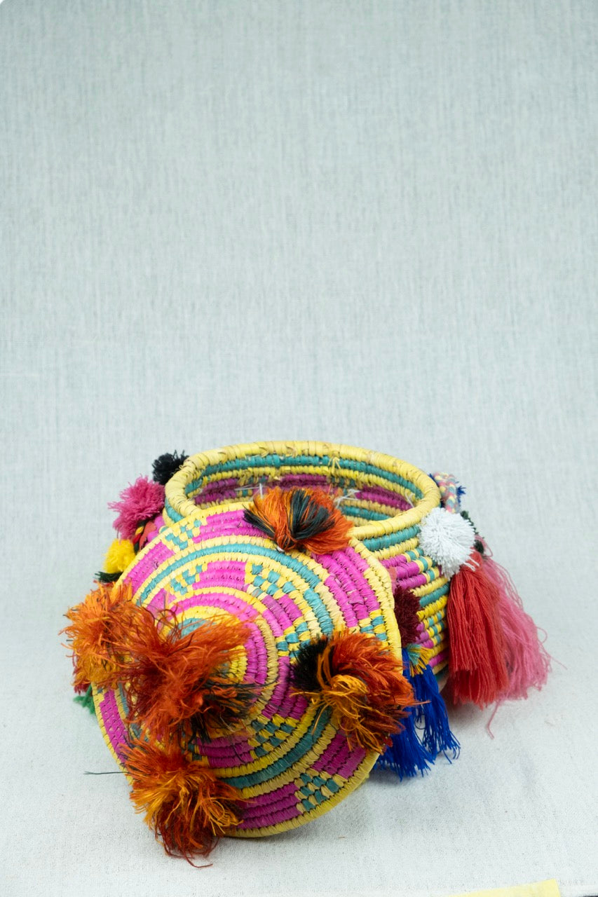 Mankoosha Palm Wicker Bowl L