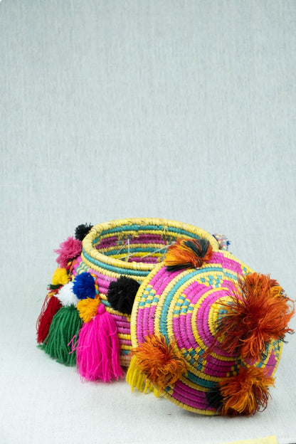 Mankoosha Palm Wicker Bowl L