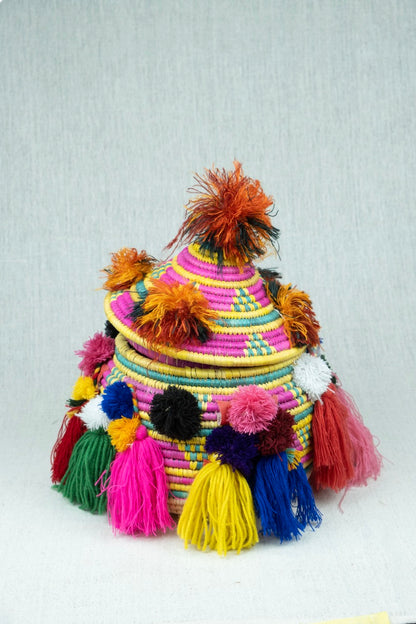 Mankoosha Palm Wicker Bowl L