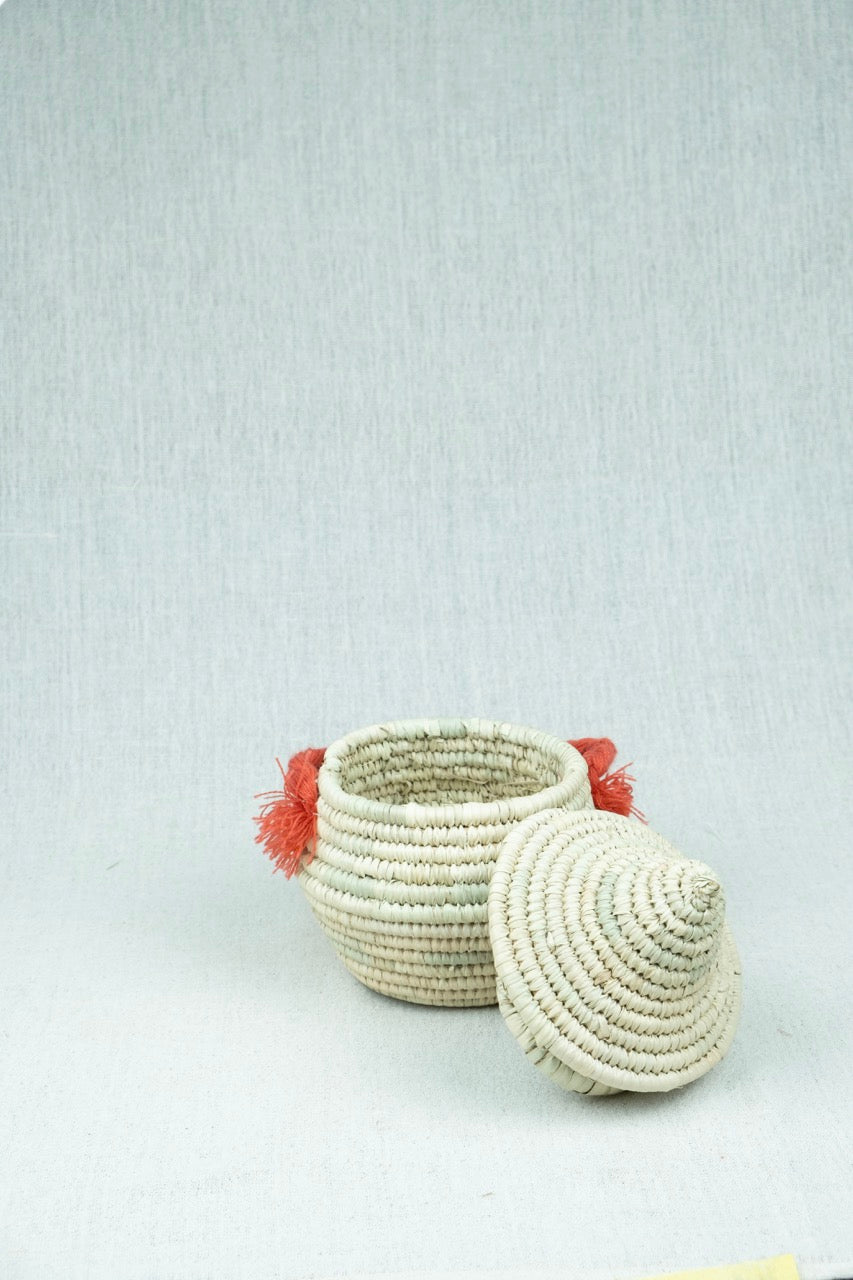 Sunset Touch Palm Wicker Bowl S