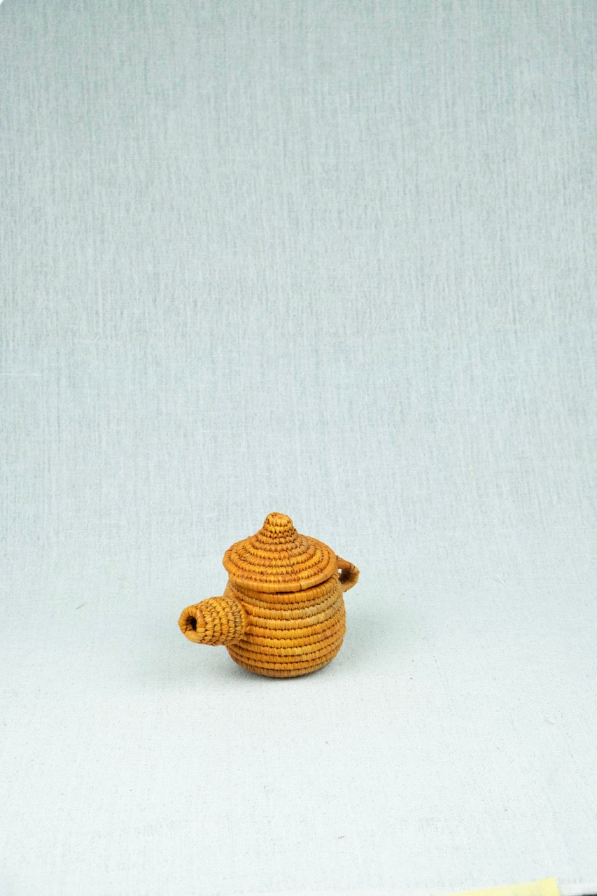 Amber Tea Palm Wicker Teapot