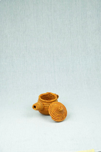 Amber Tea Palm Wicker Teapot
