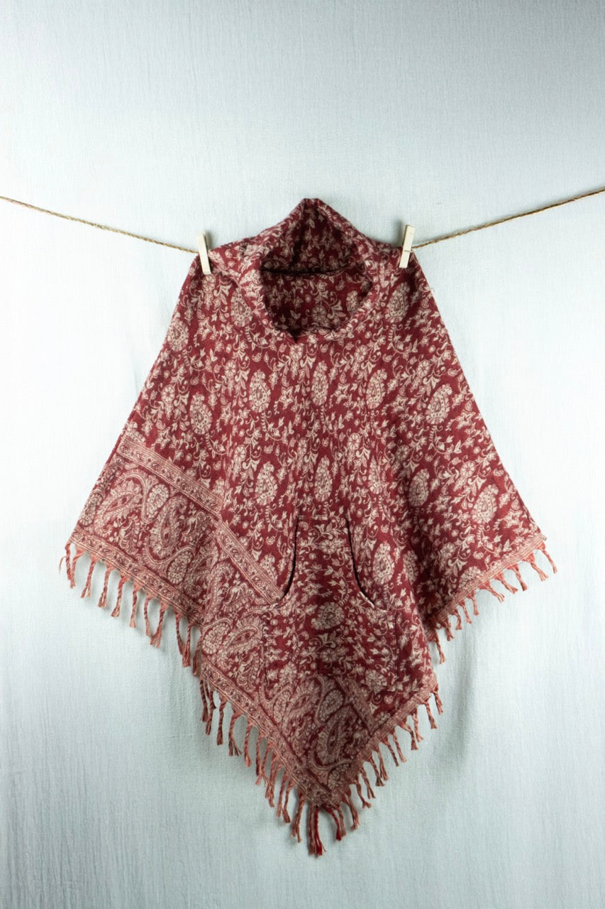 Gulnaar Drape Woolen Poncho