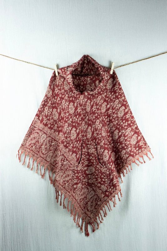 Gulnaar Drape Woolen Poncho