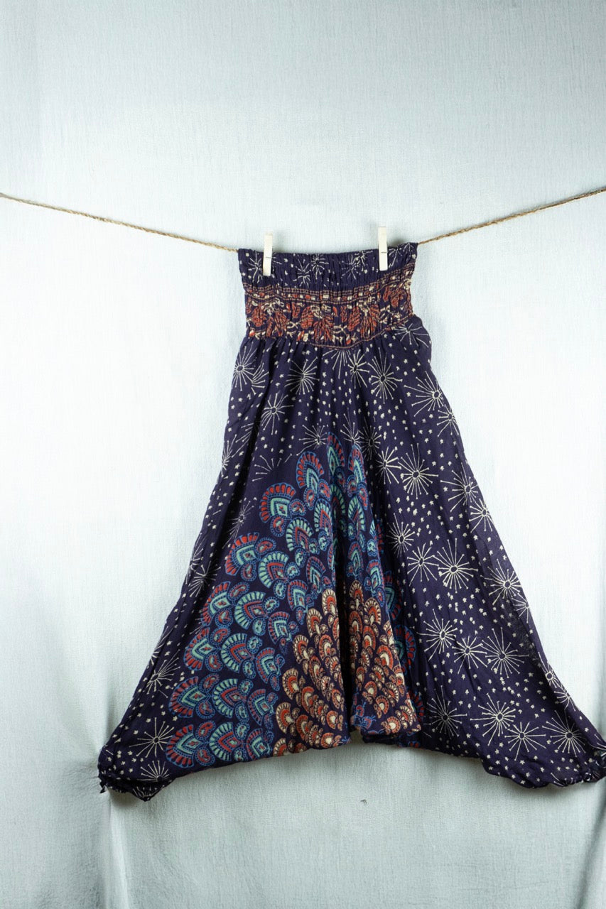 Indian Peacock Cotton Harlem Pants