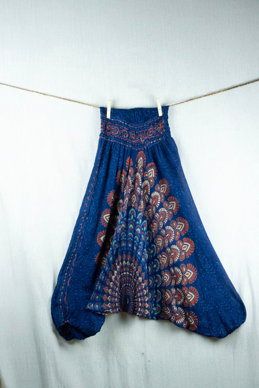 Indian Peacock Cotton Harlem Pants