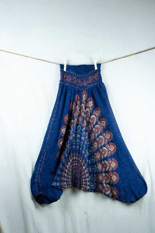 Indian Peacock Cotton Harlem Pants