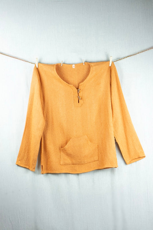 Orange Crewneck Hemp Sweatshirt