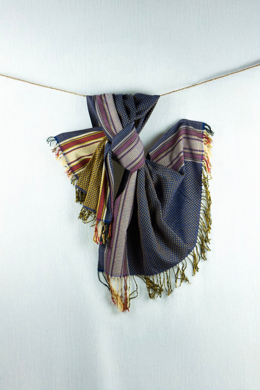 Roho Indigo Dotted Shawl
