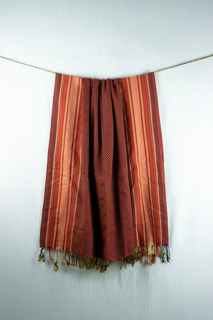 Safiri Wine Dotted Shawl