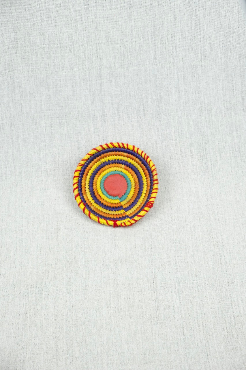 Lavender Glow Palm Wicker Plate XS