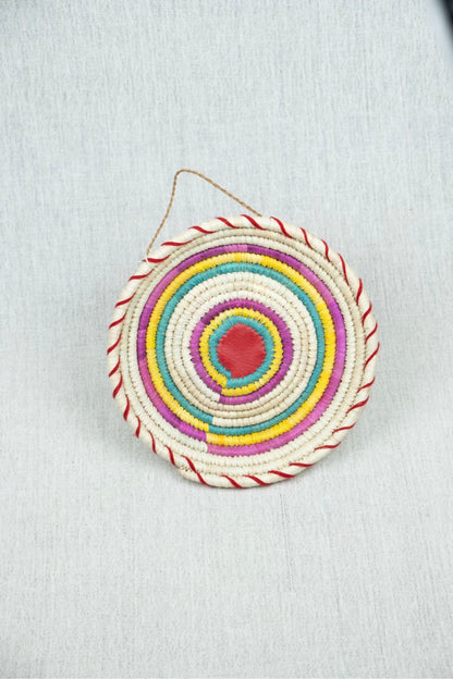 Sunny Petal Palm Wicker Plate S