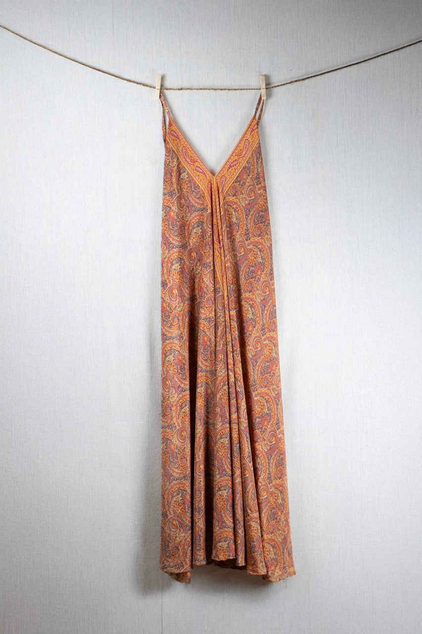 Amber Rouge Silk Long Dress