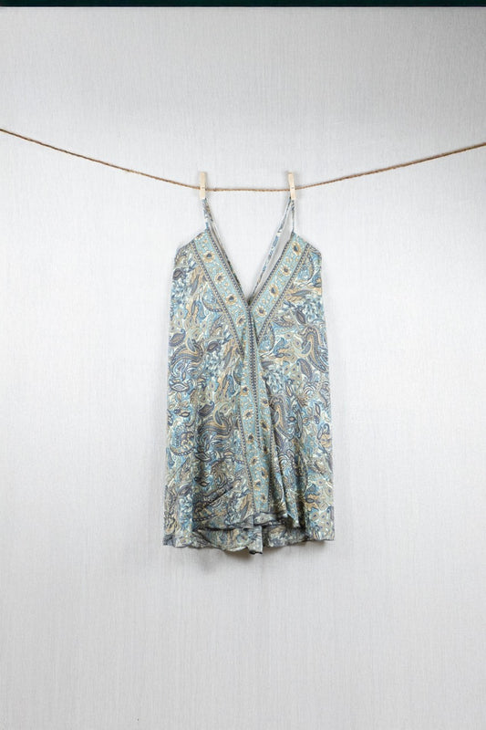 Sky Elegance Silk Short Backless Dress