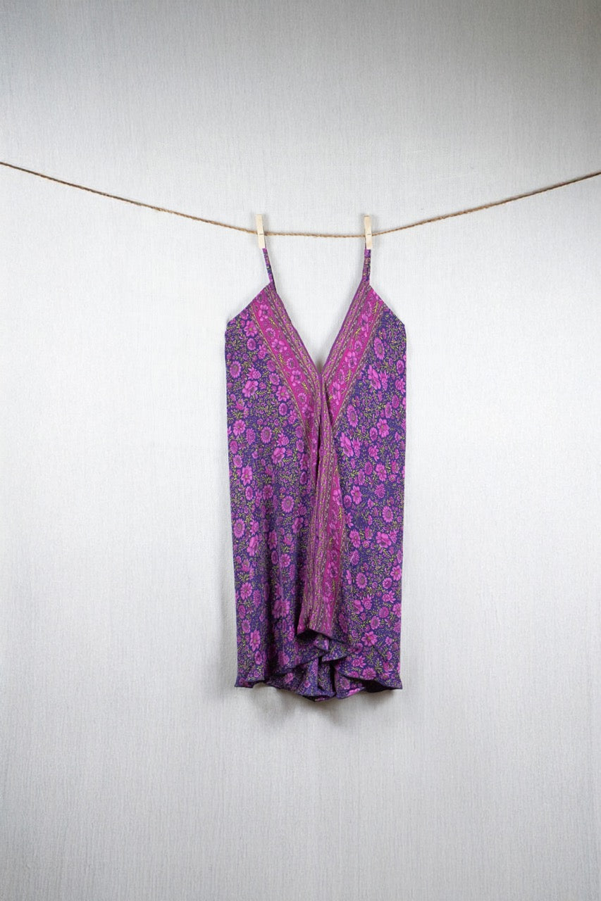 Jamun Blush Silk Short Backless Dress