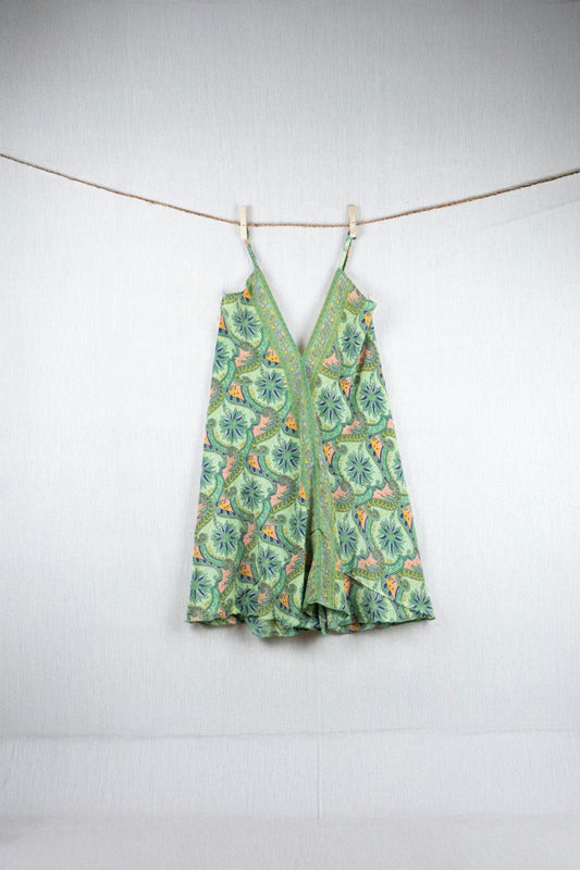 Coral Muse Silk Short Backless Dress