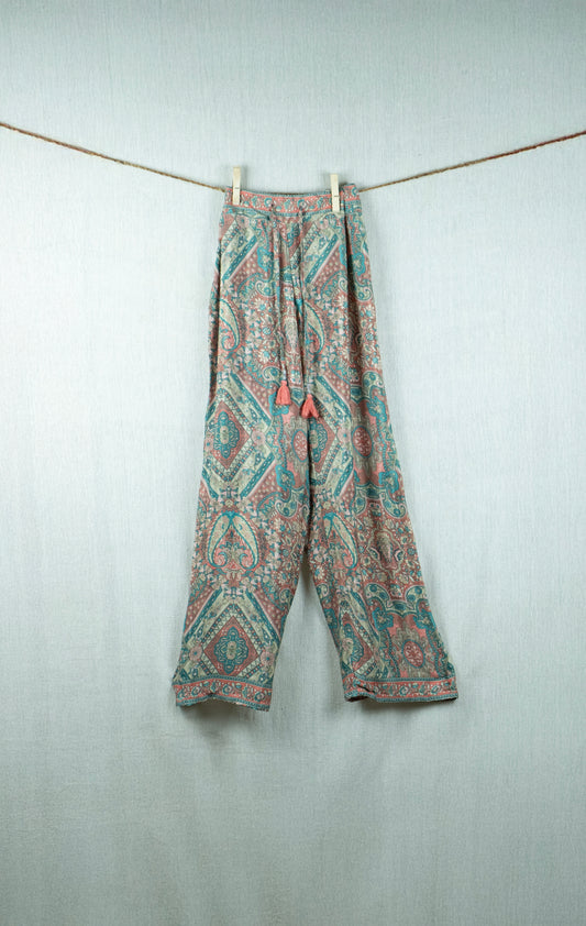 Gulabi Mist Silk Pants