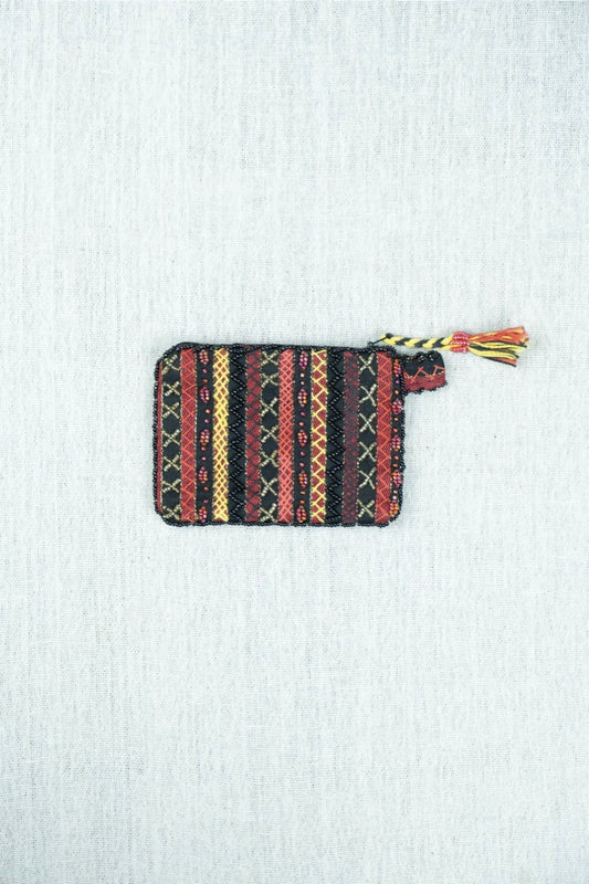 Desert Flame Hand Embroidered Pouch