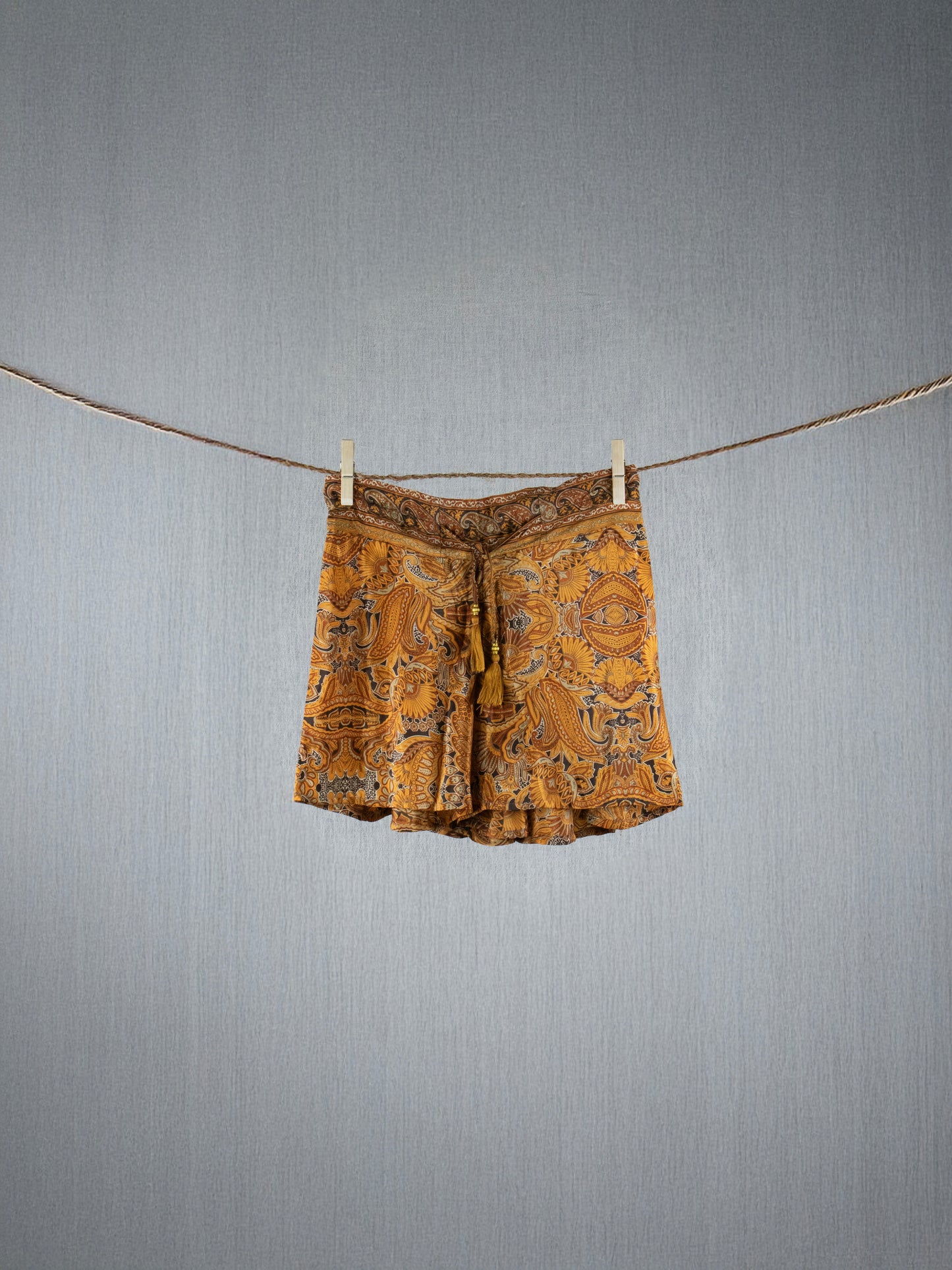 Autumn Skies Crepe Silk Shorts