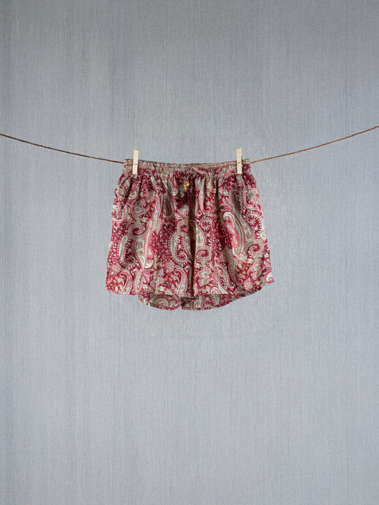 Rustic Rouge Crepe Silk Shorts