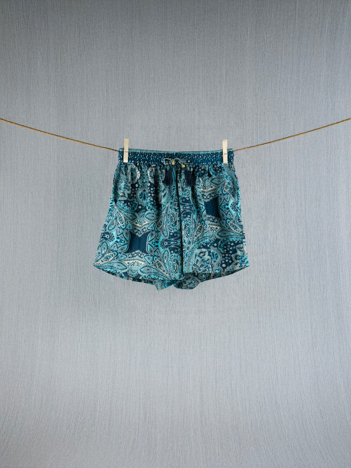 Coastal Breeze Crepe Silk Shorts