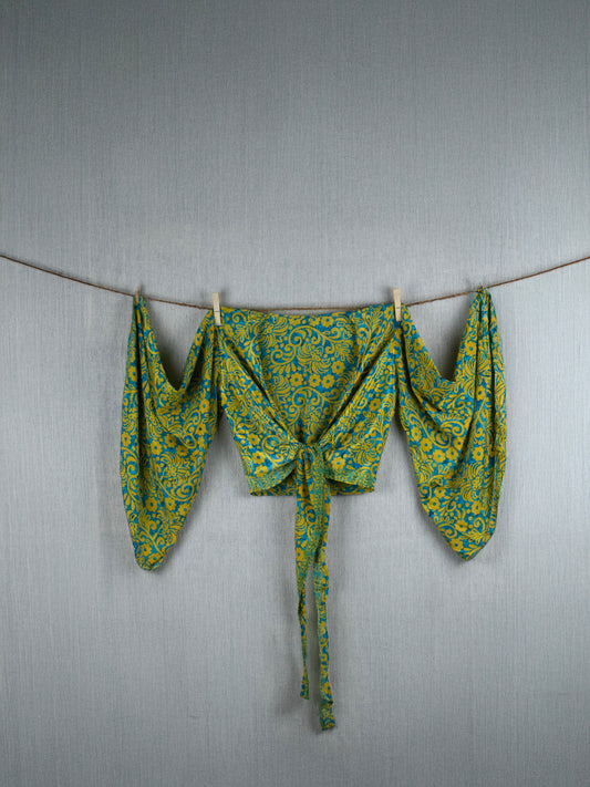 Cascading Petals  Crepe Silk Top