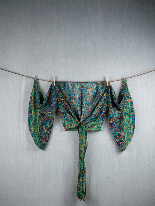 Tropical Canopy Crepe Silk Top