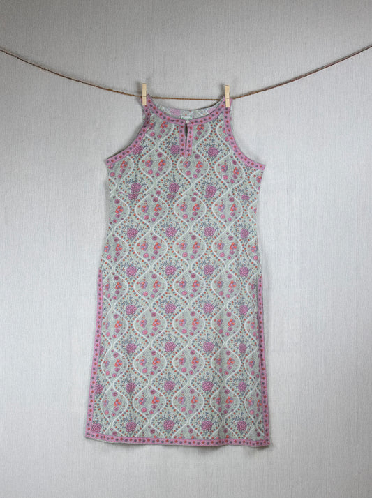 Mint Symphony Block-printed Cotton long Dress