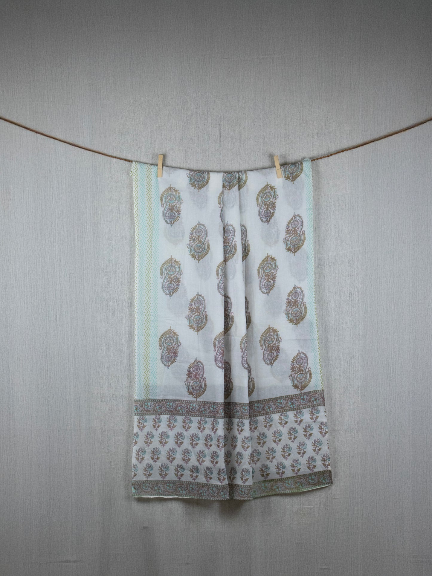 Marble Mist Sarong - Hand block printed