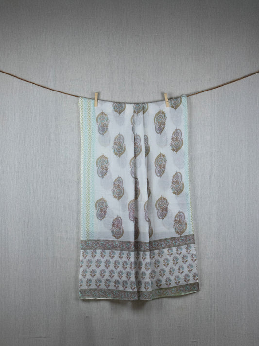 Marble Mist Sarong - Hand block printed