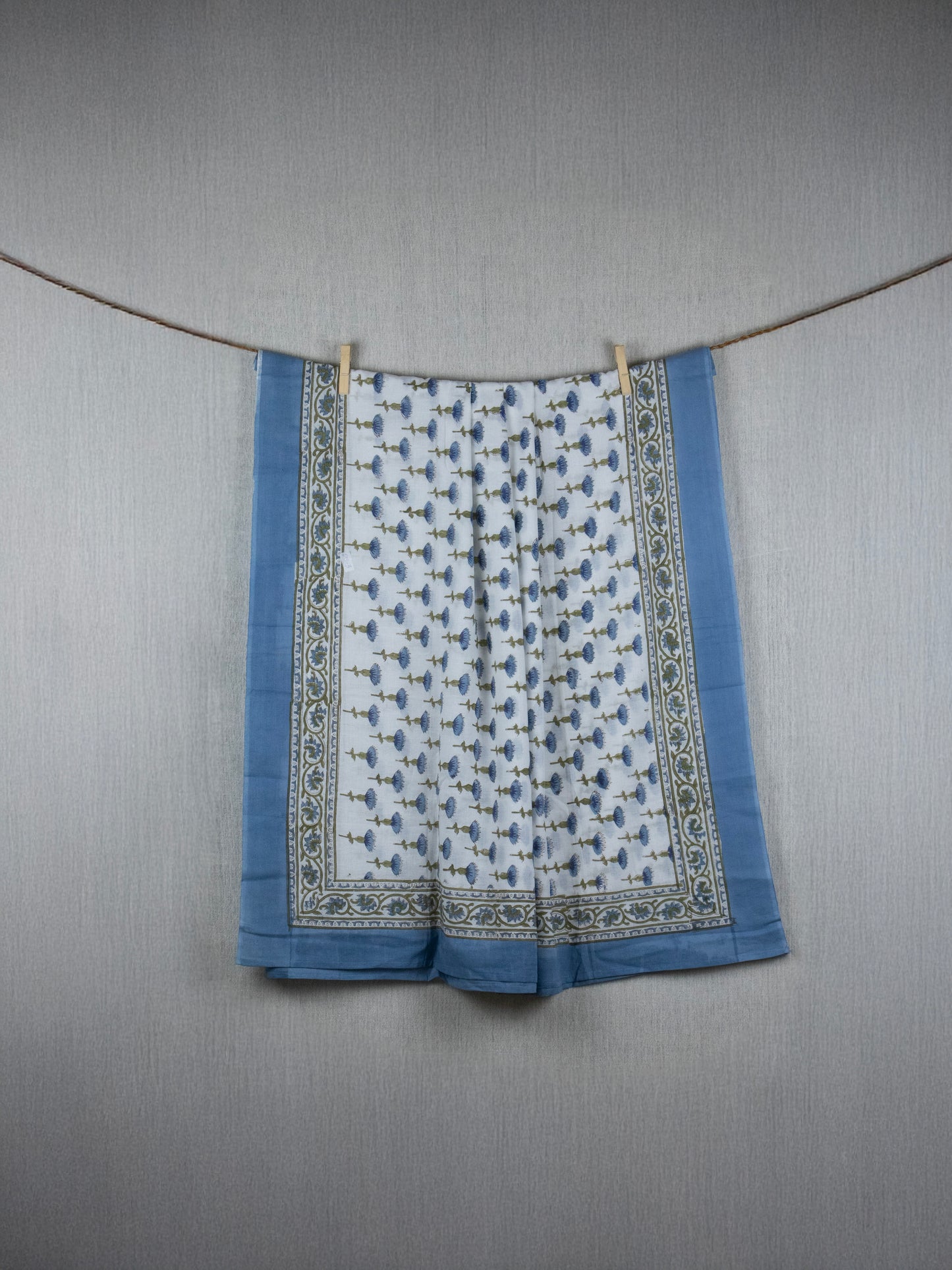 Bluebell Harmony Sarong - Hand block printed