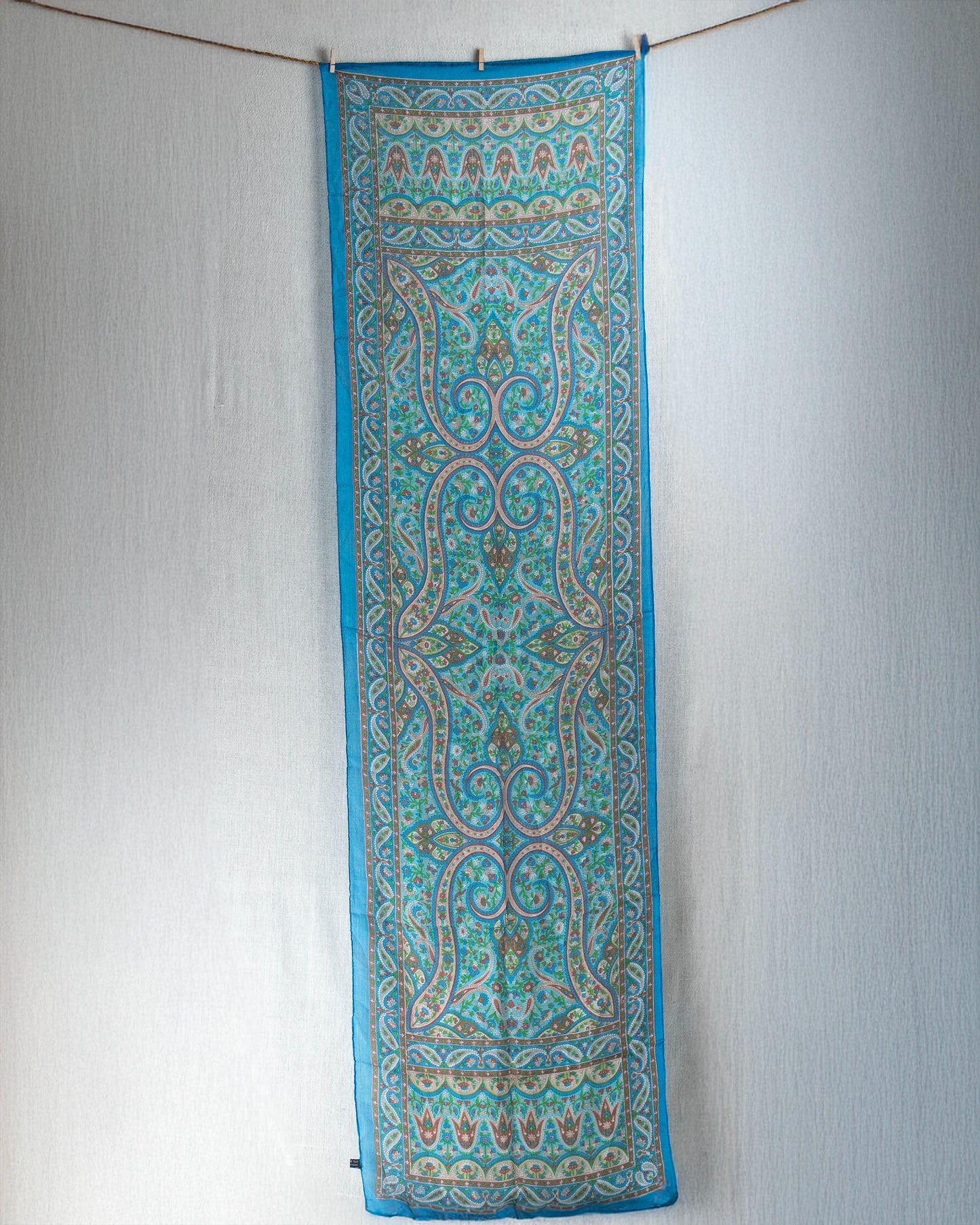 Blue Ocean Pure Silk Scarf