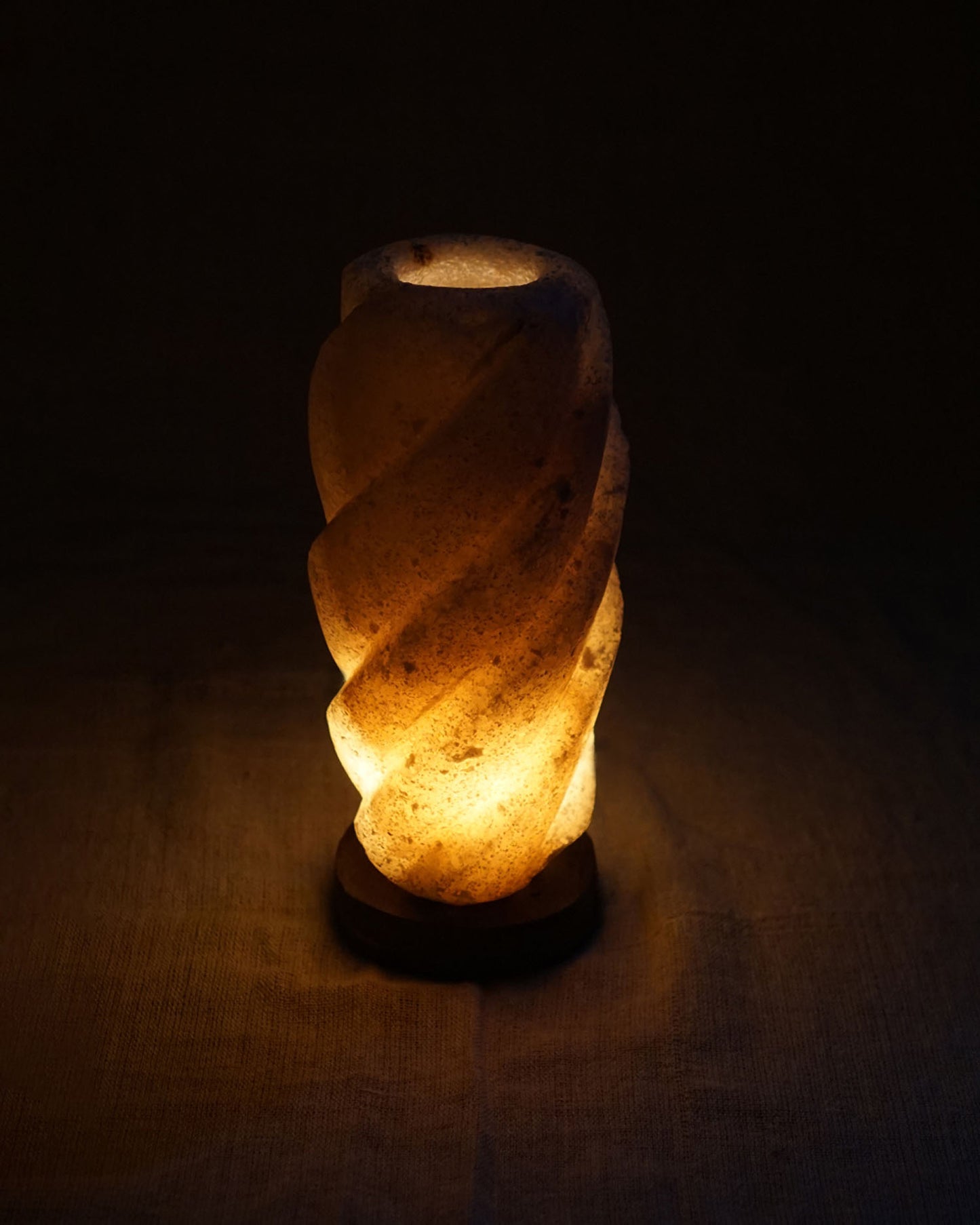 Spiral Cylinder Rock Salt Lamps