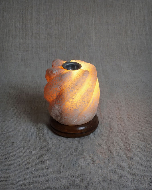 Spiral Oil Incense Rock Salt Lamps