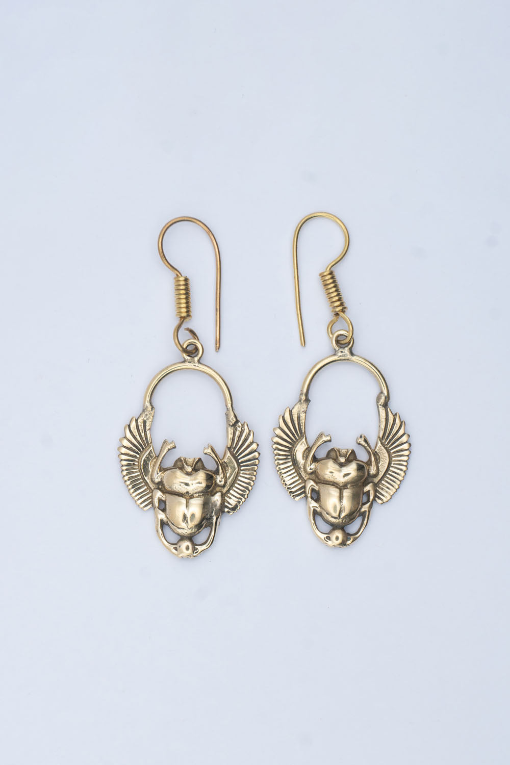 Pharaonic Beetle Dangle Earrings