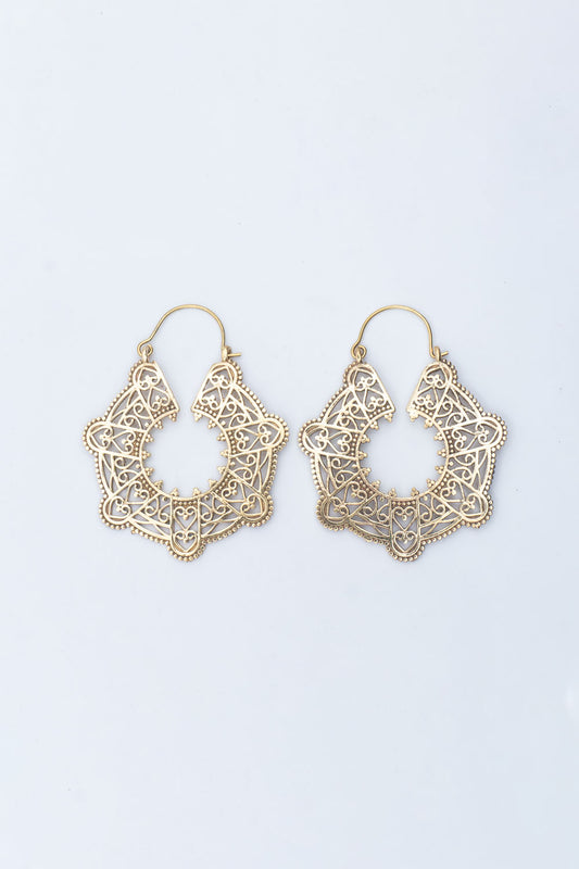 Hollow Mandala Hoop Earrings