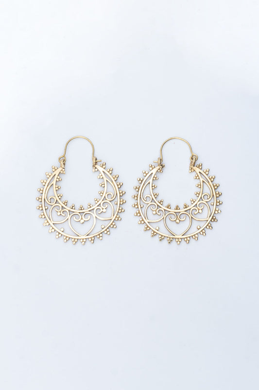 Heart-Shaped Hoop Earrings