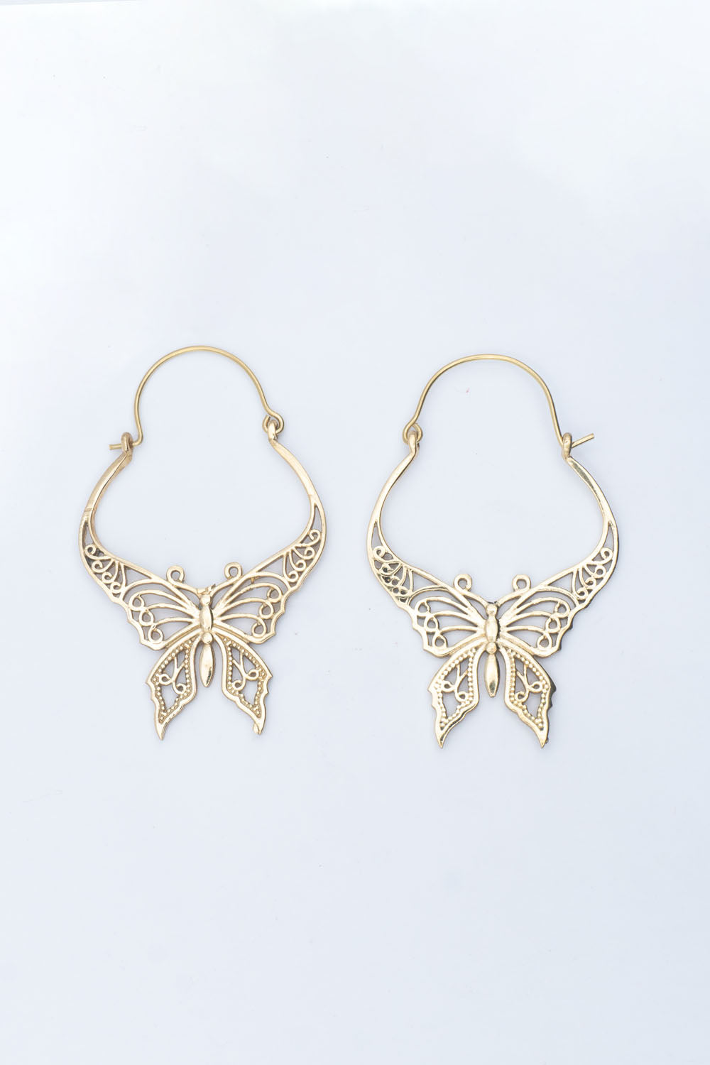 Butterfly Swirl Hoop Earrings