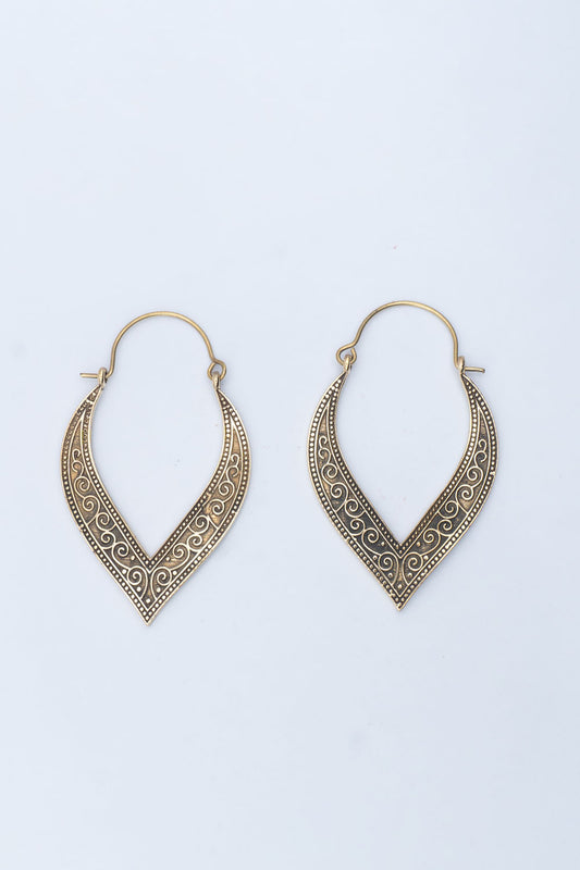 V shaped Hoop Earrings