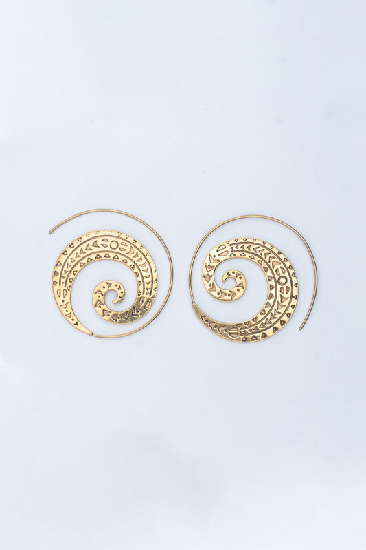 Equa Large Spiral Earrings