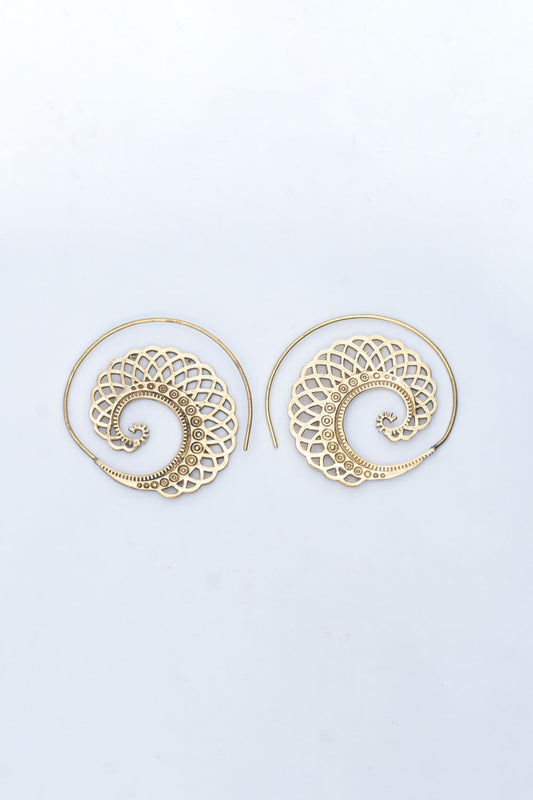 Peacock Spiral Earrings